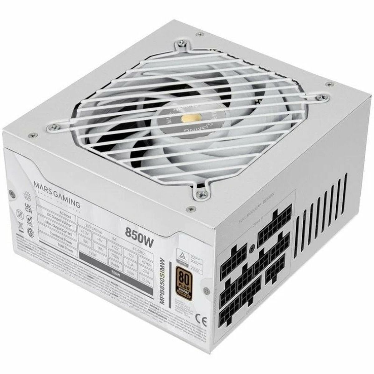 Power supply Mars Gaming MPB850SIMW ATX 850 W 80 Plus Bronze Power supply Mars Gaming MPB850SIMW ATX 850 W 80 Plus Bronze