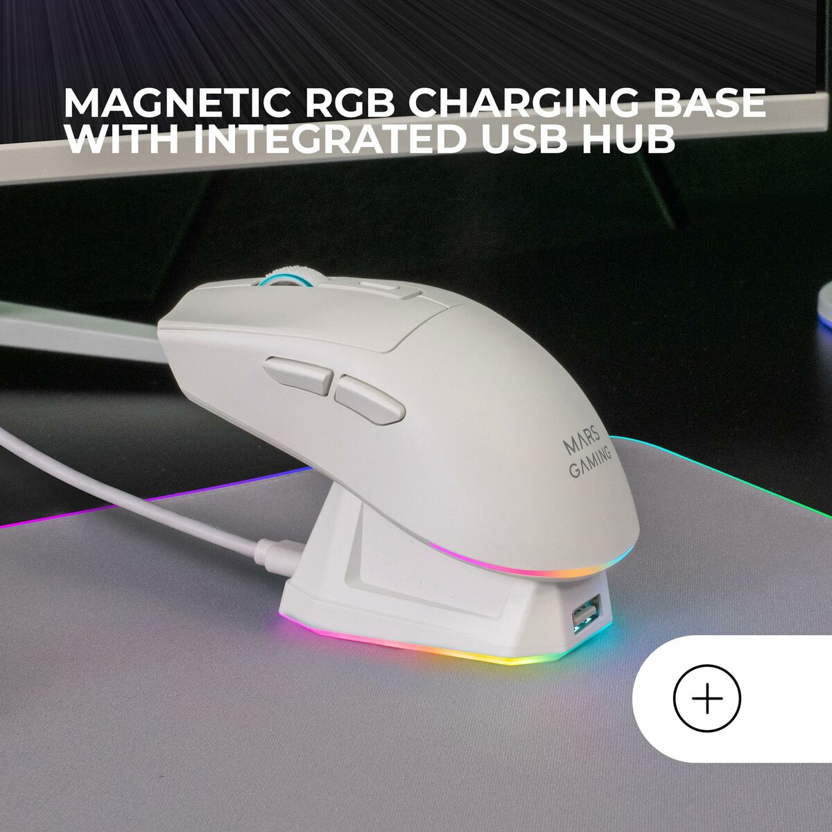 Gaming Mouse Mars Gaming MMT3W White