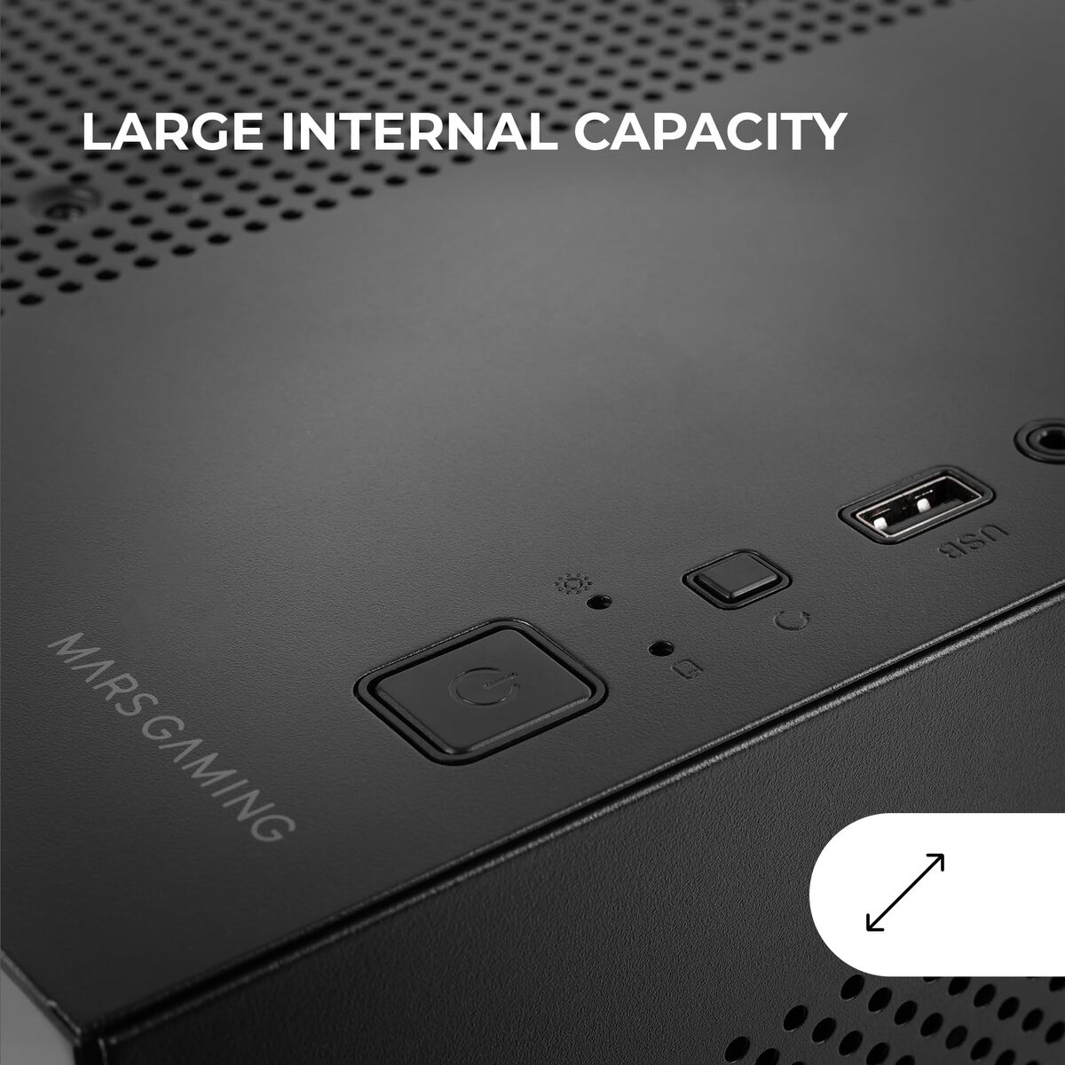 ATX Semi-tower Box Mars Gaming MC3TLITE Black