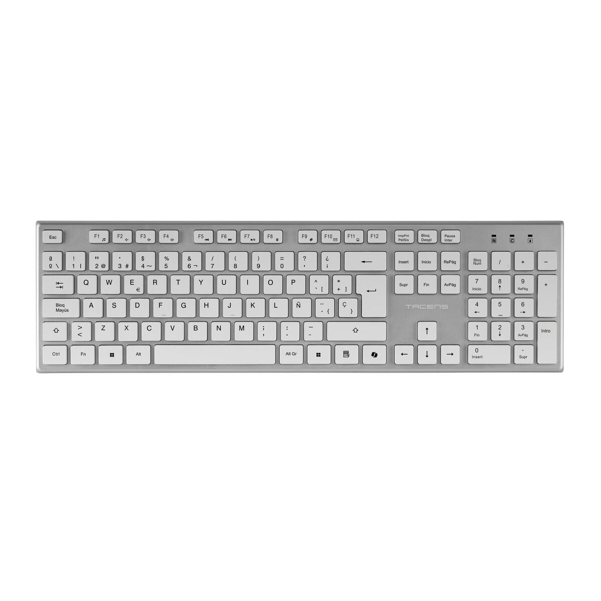 Keyboard and Mouse Tacens 6ZENITHWES White Spanish Qwerty (3 Units)