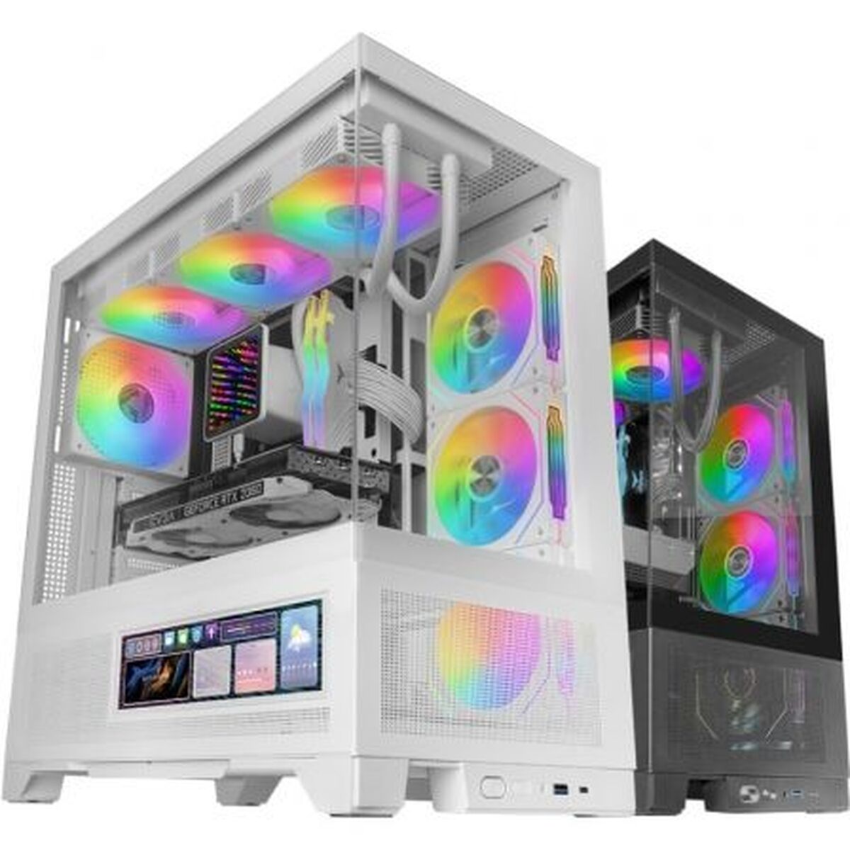 ATX Semi-tower Box Mars Gaming MCLCDXW White ATX Semi-tower Box Mars Gaming MCLCDXW White