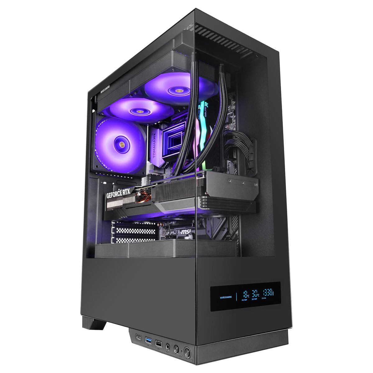 ATX Semi-tower Box Mars Gaming MCPULSAR Black