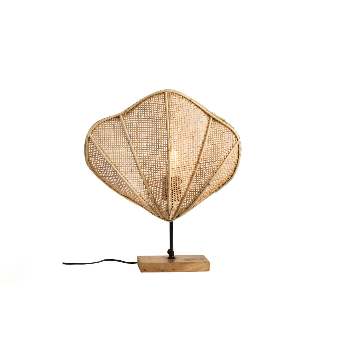 Desk lamp Romimex Natural Rattan 30 x 30 x 15 cm Desk lamp Romimex Natural Rattan 30 x 30 x 15 cm