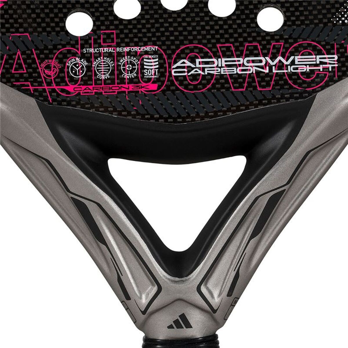 Padel Racket Adidas Adipower Carbon Light Pink Plastic