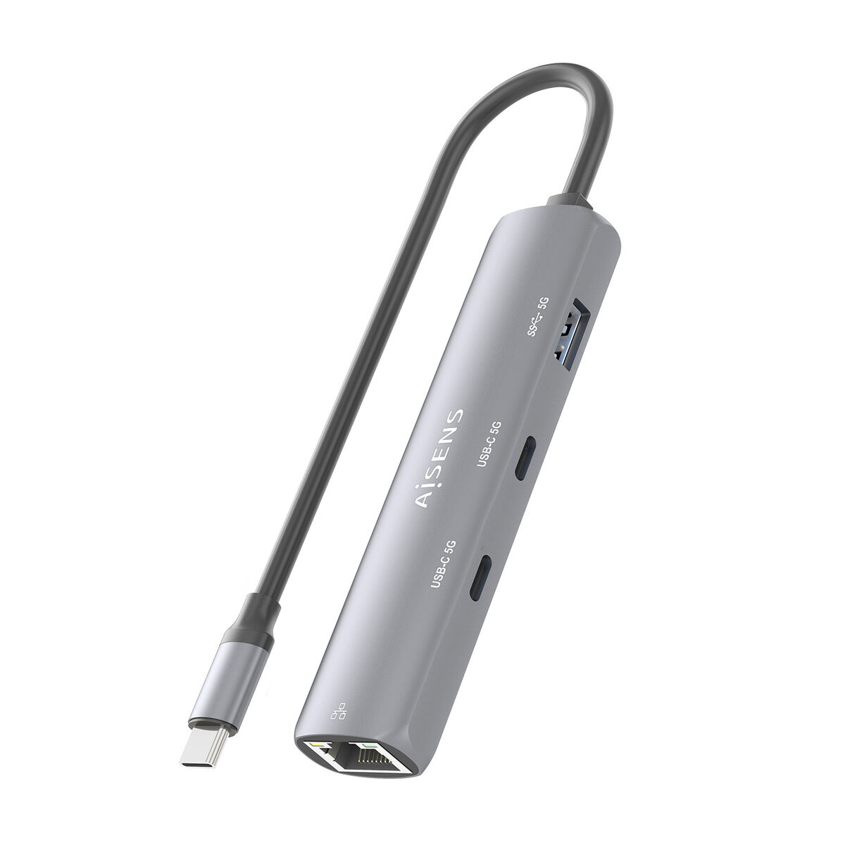 USB Hub Aisens ASUC-4P040-GR Grey