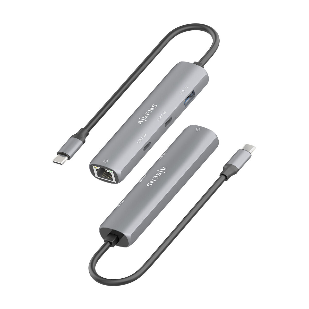 USB Hub Aisens ASUC-4P040-GR Grey