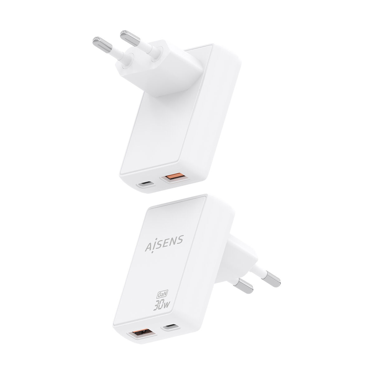 Wall Charger Aisens ASCH-30W2P074-W White 30 W