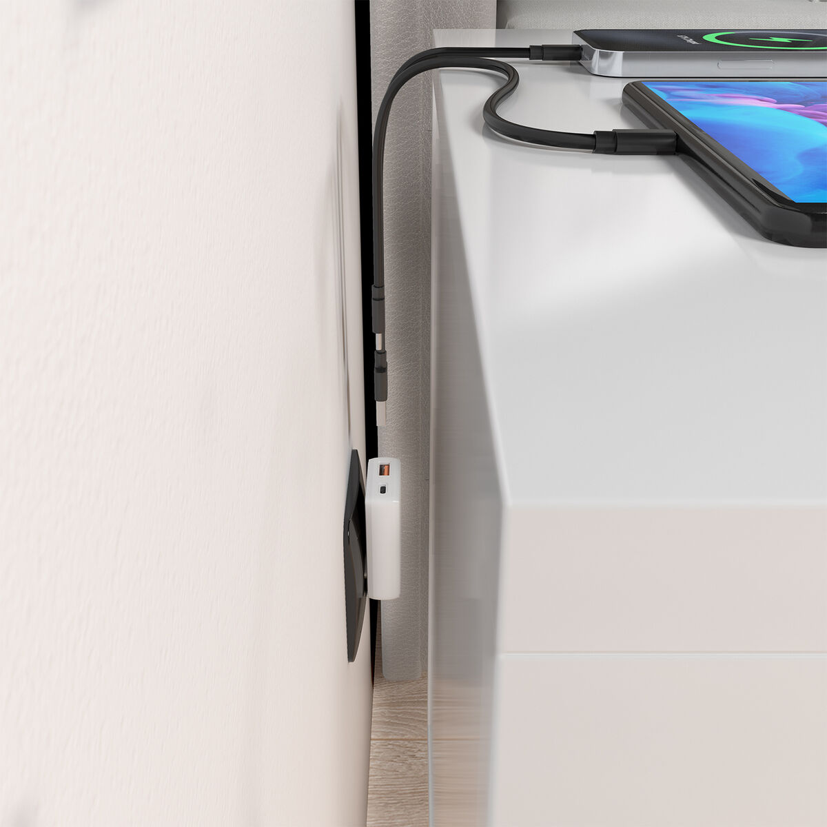 Wall Charger Aisens ASCH-30W2P074-W White 30 W