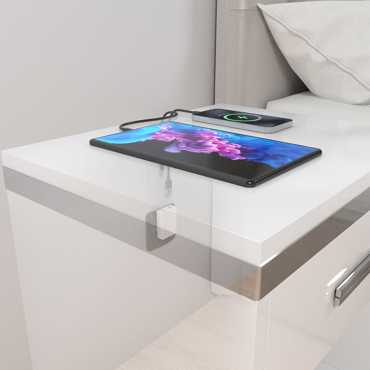 Wall Charger Aisens ASCH-30W2P074-W White 30 W