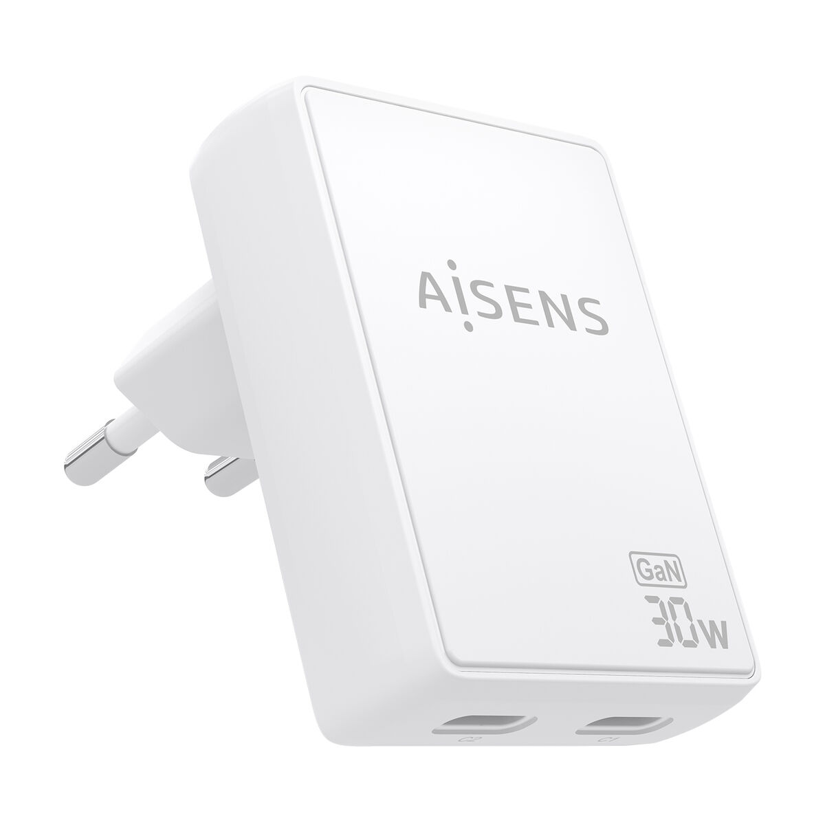 Wall Charger Aisens ASCH-30W2P075-W White 30 W Wall Charger Aisens ASCH-30W2P075-W White 30 W