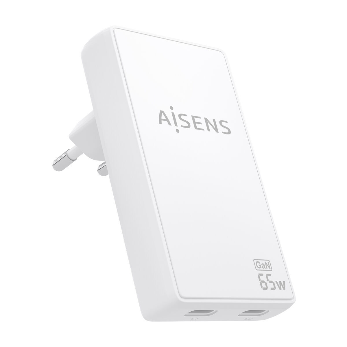 Wall Charger Aisens ASCH-65W2P077-W White 65 W