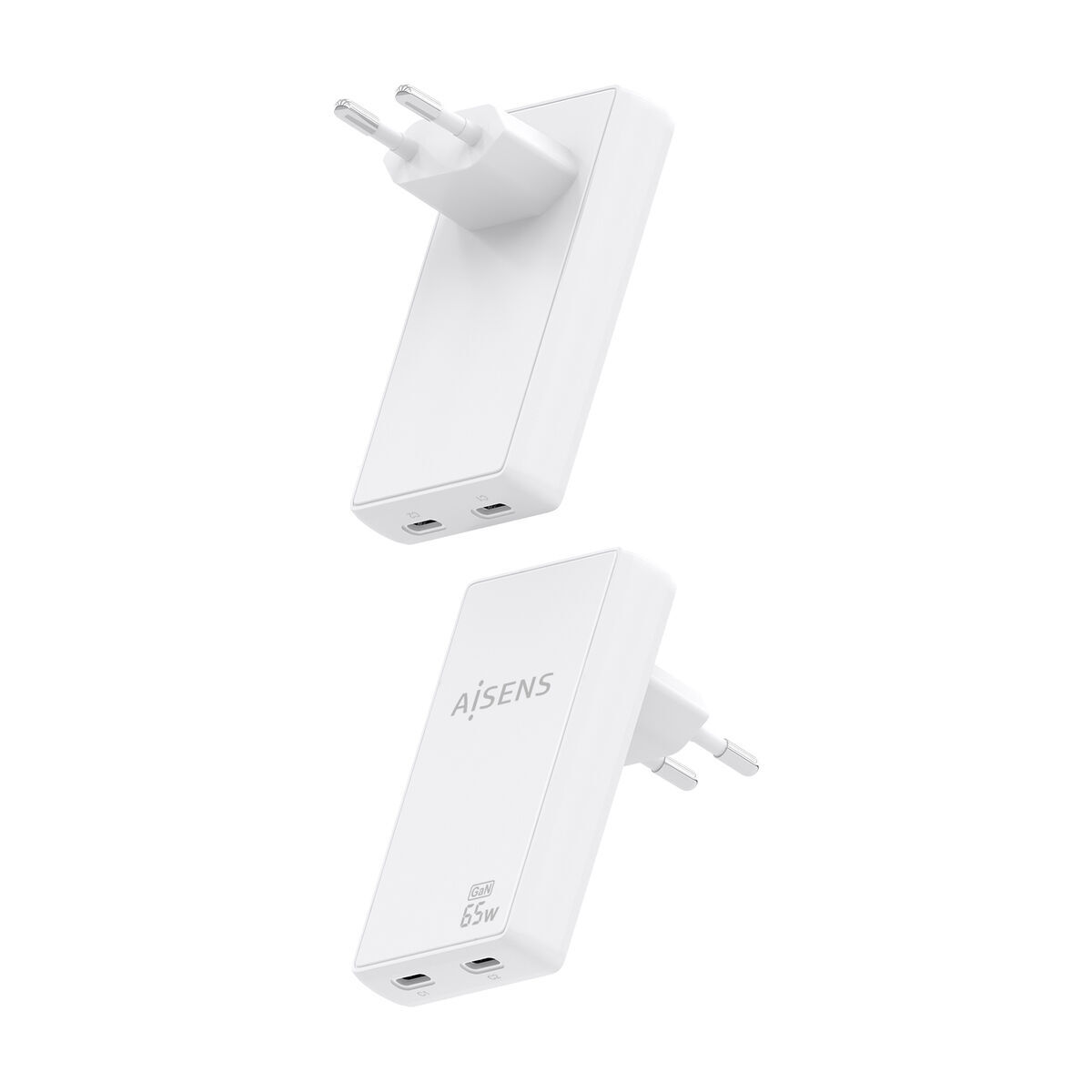 Wall Charger Aisens ASCH-65W2P077-W White 65 W