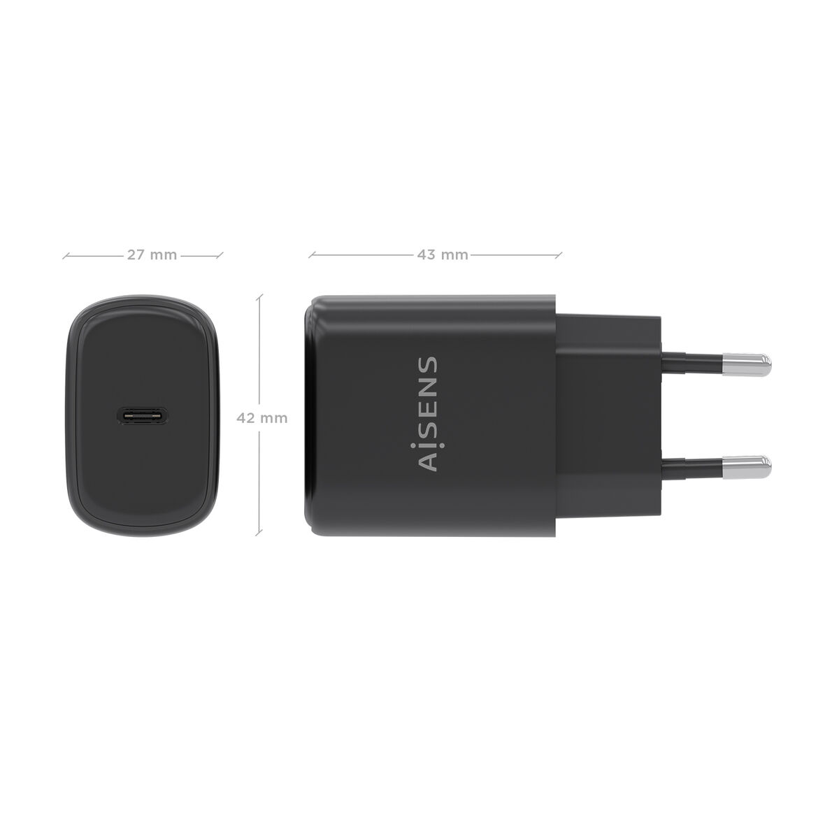 Wall Charger Aisens A110-0976 Black 30 W