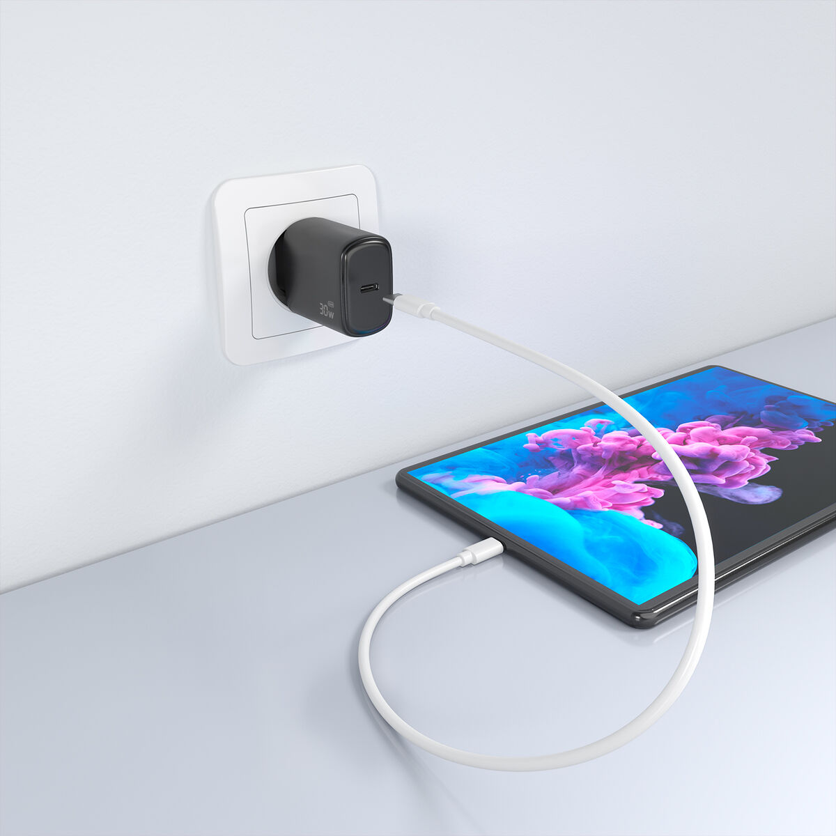 Wall Charger Aisens A110-0976 Black 30 W