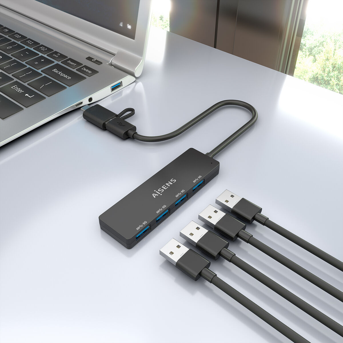 USB Cable Aisens A109-0987 Black