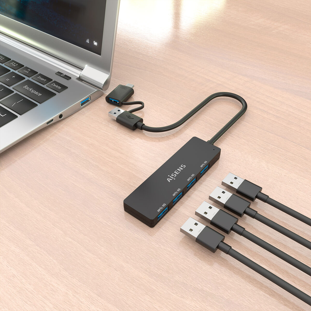 USB Cable Aisens A109-0987 Black