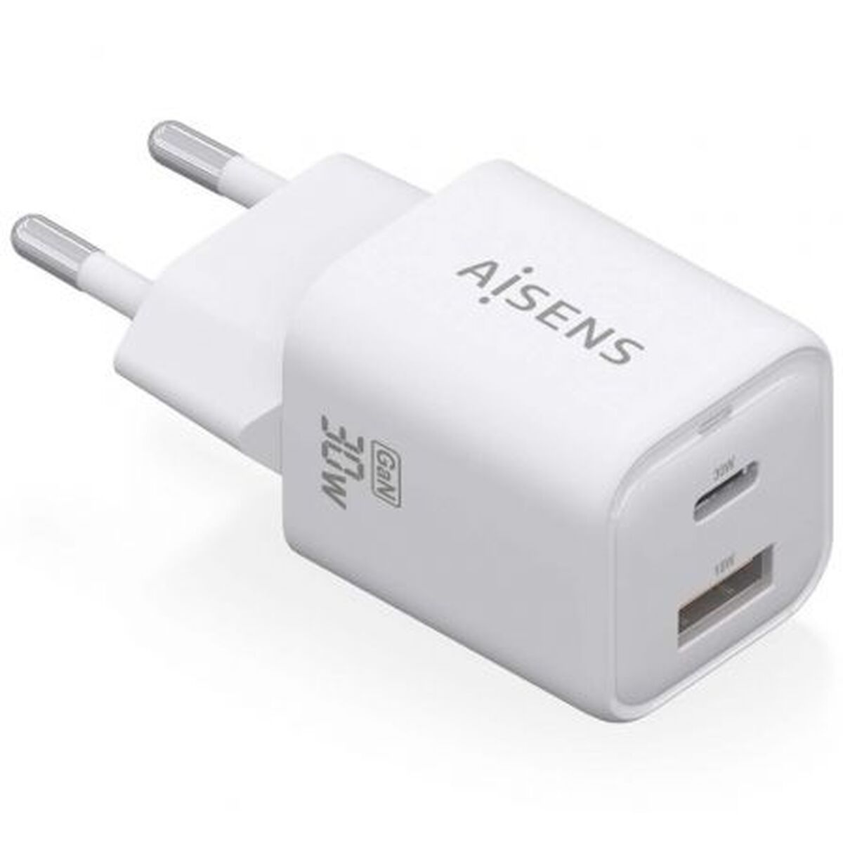 Wall Charger Aisens ASCH-30W2P020-W White 30 W (1 Unit) Wall Charger Aisens ASCH-30W2P020-W White 30 W (1 Unit)