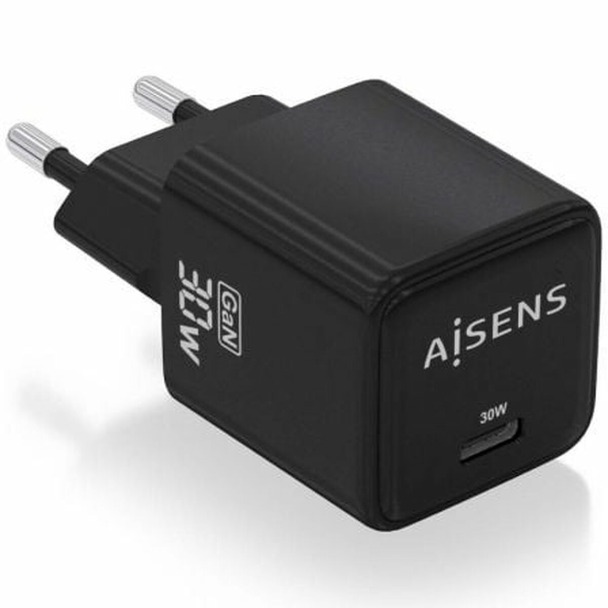 Wall Charger Aisens ASCH-30W1P036-BK Black 30 W (1 Unit) Wall Charger Aisens ASCH-30W1P036-BK Black 30 W (1 Unit)