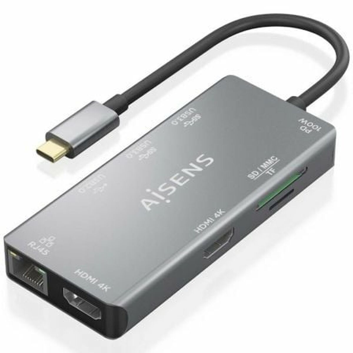 USB Hub Aisens ASUC-9P018-GR Grey USB Hub Aisens ASUC-9P018-GR Grey