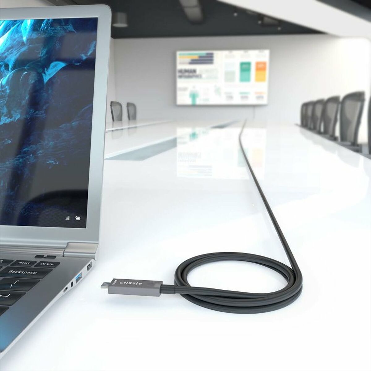 USB-C Cable Aisens A157-0883 Black 15 m