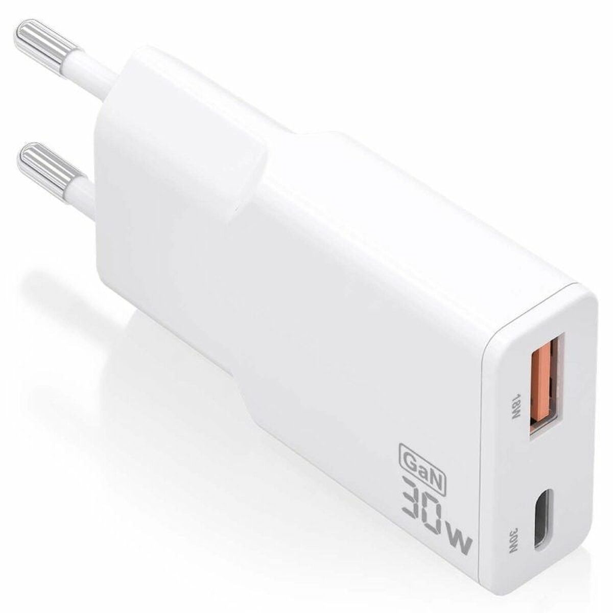 Wall Charger Aisens ASCH-30W2P046-W White 30 W Wall Charger Aisens ASCH-30W2P046-W White 30 W