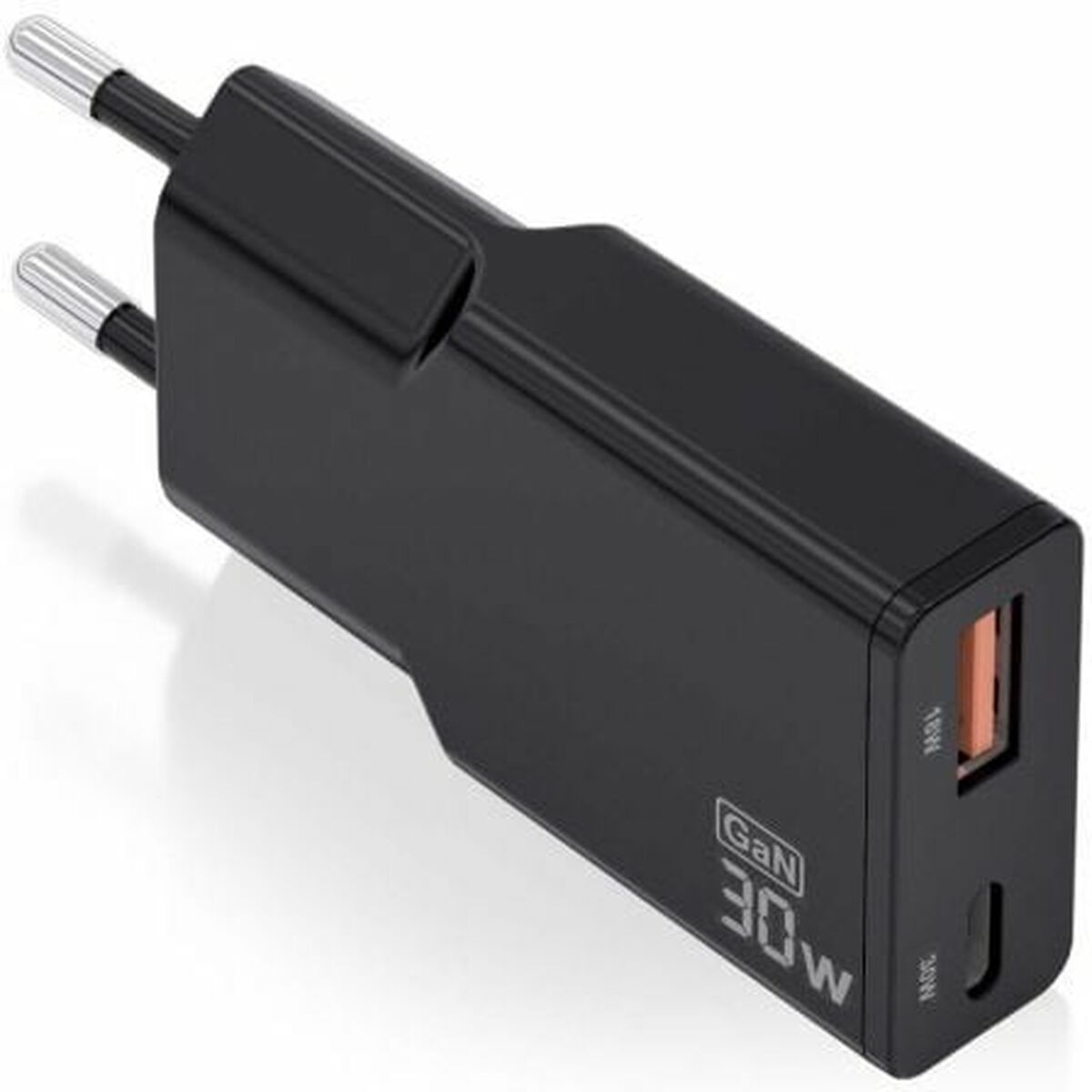 Wall Charger Aisens ASCH-30W2P047-BK Black 30 W Wall Charger Aisens ASCH-30W2P047-BK Black 30 W