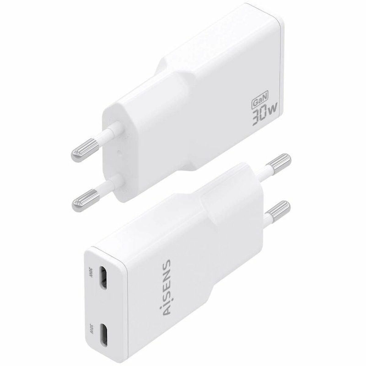 Wall Charger Aisens ASCH-30W2P048-W White 30 W