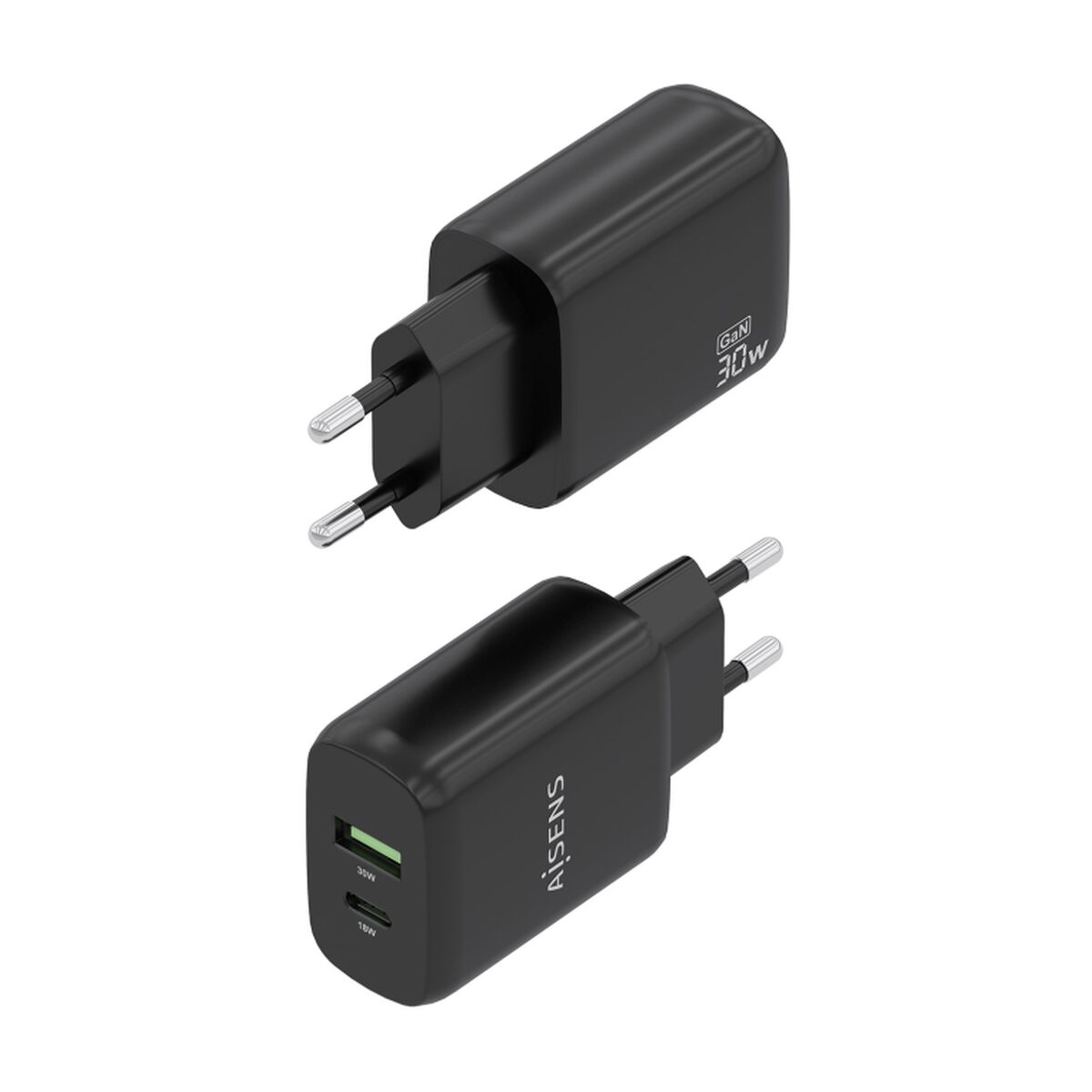 Wall Charger Aisens A110-0924 Black 33 W 50 W