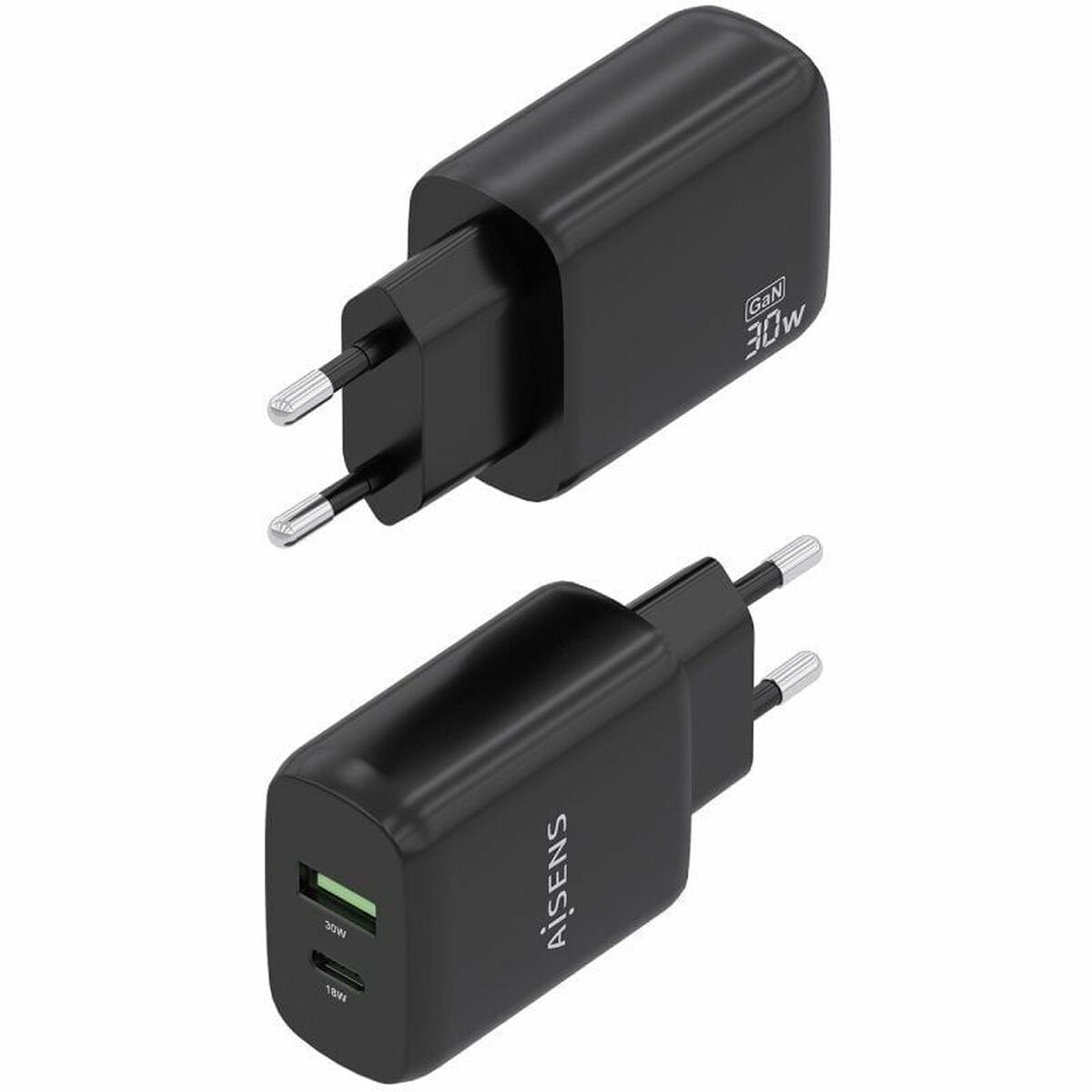 Wall Charger Aisens A110-0924 Black 30 W