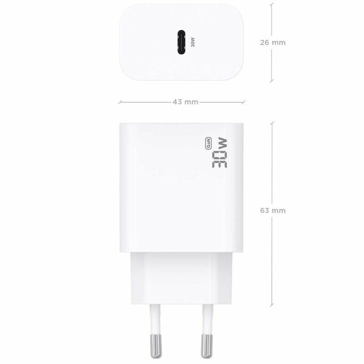 Wall Charger Aisens A110-0940 White 30 W