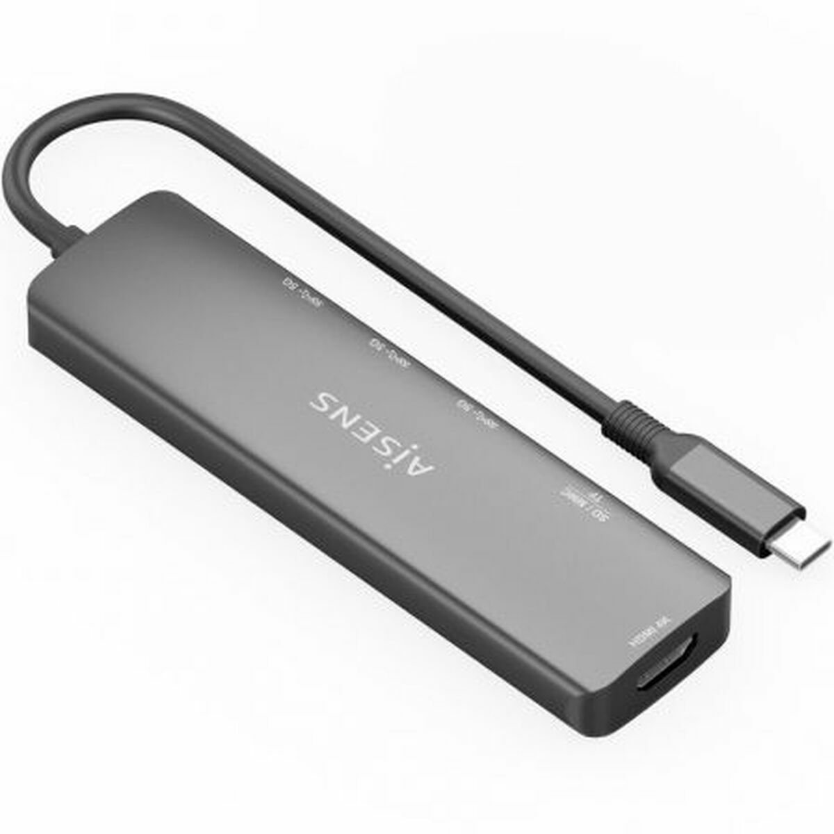 USB Hub Aisens USB-C DOCK 6 EN 1 Grey USB Hub Aisens USB-C DOCK 6 EN 1 Grey