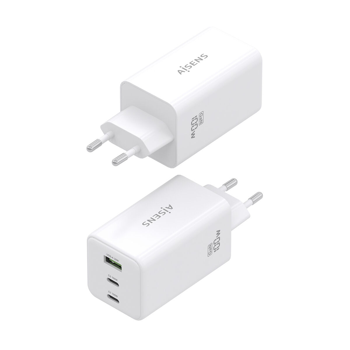 Wall Charger Aisens GAN White 100 W