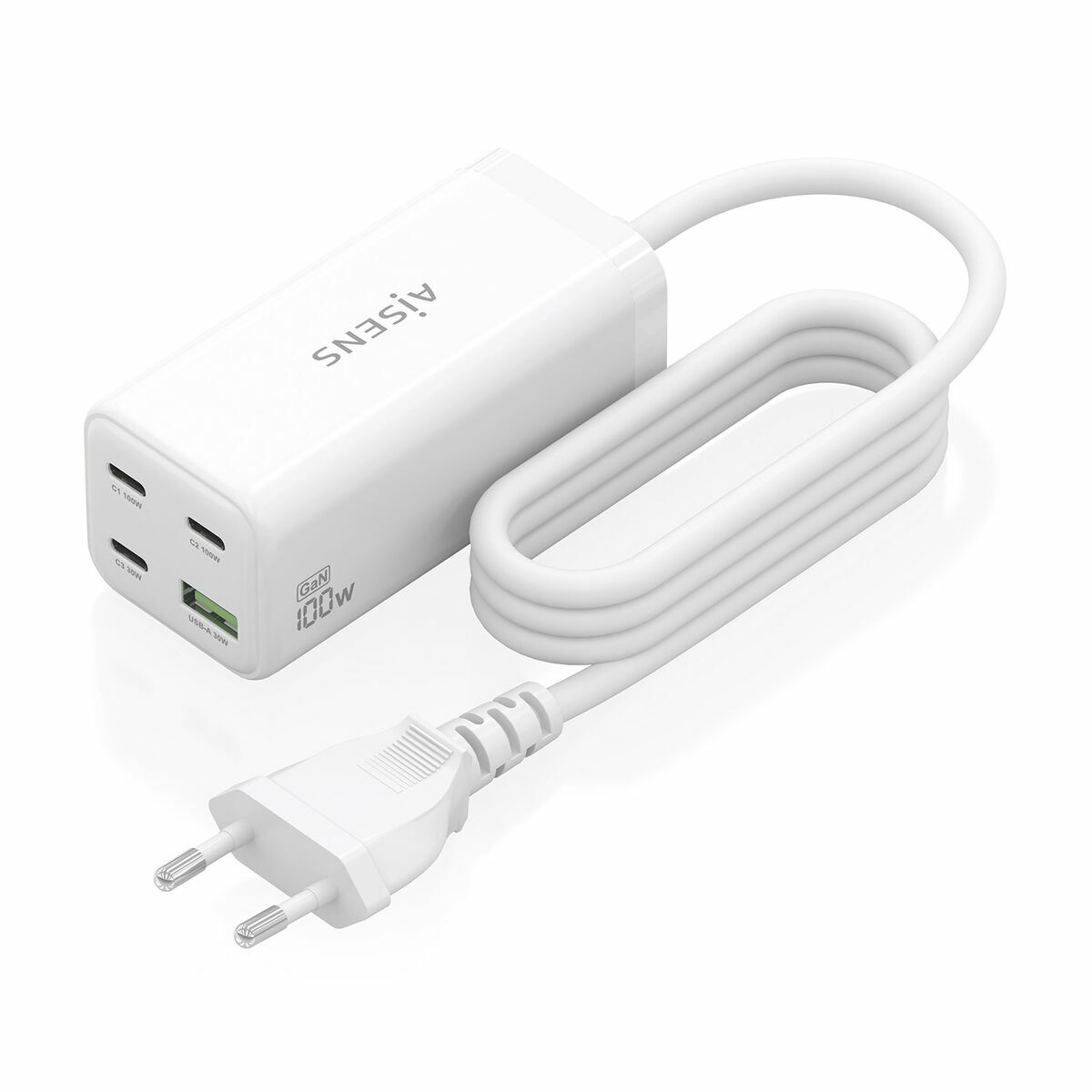 Cordless Charger Aisens ASCH-100W4P053-W White 100 W