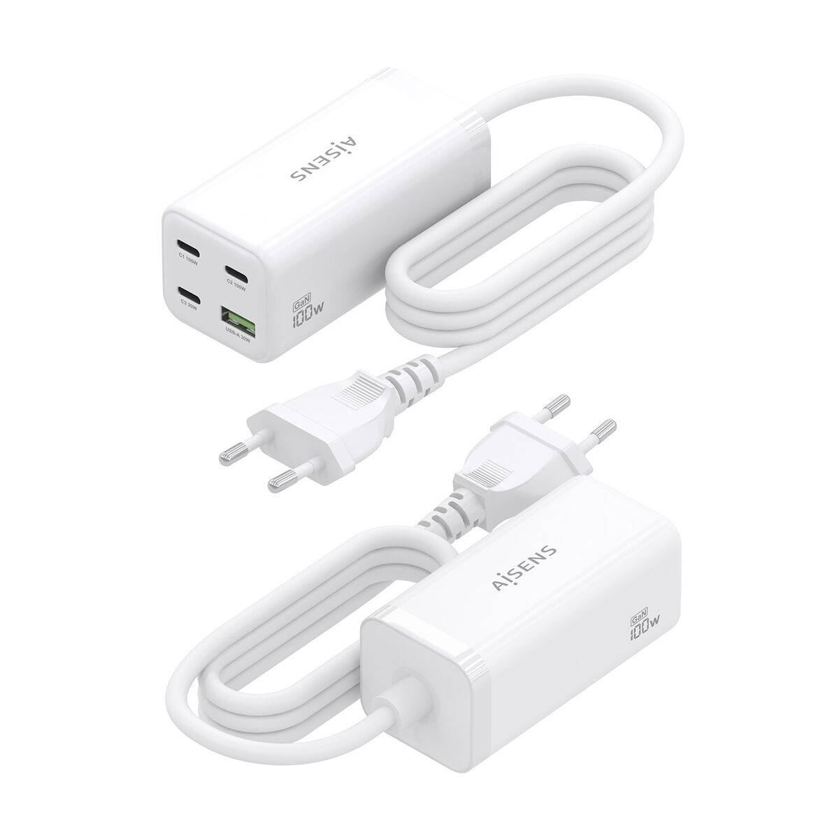 Wall Charger Aisens GAN White 100 W