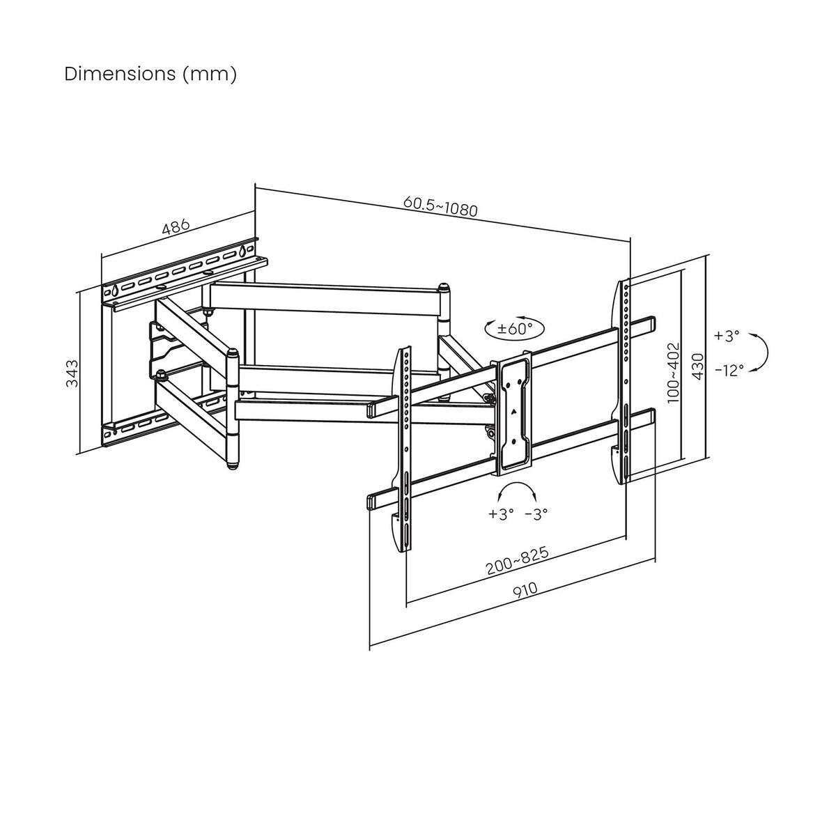 TV Mount Aisens ECO GIRA INCLIN NIVEL 43″