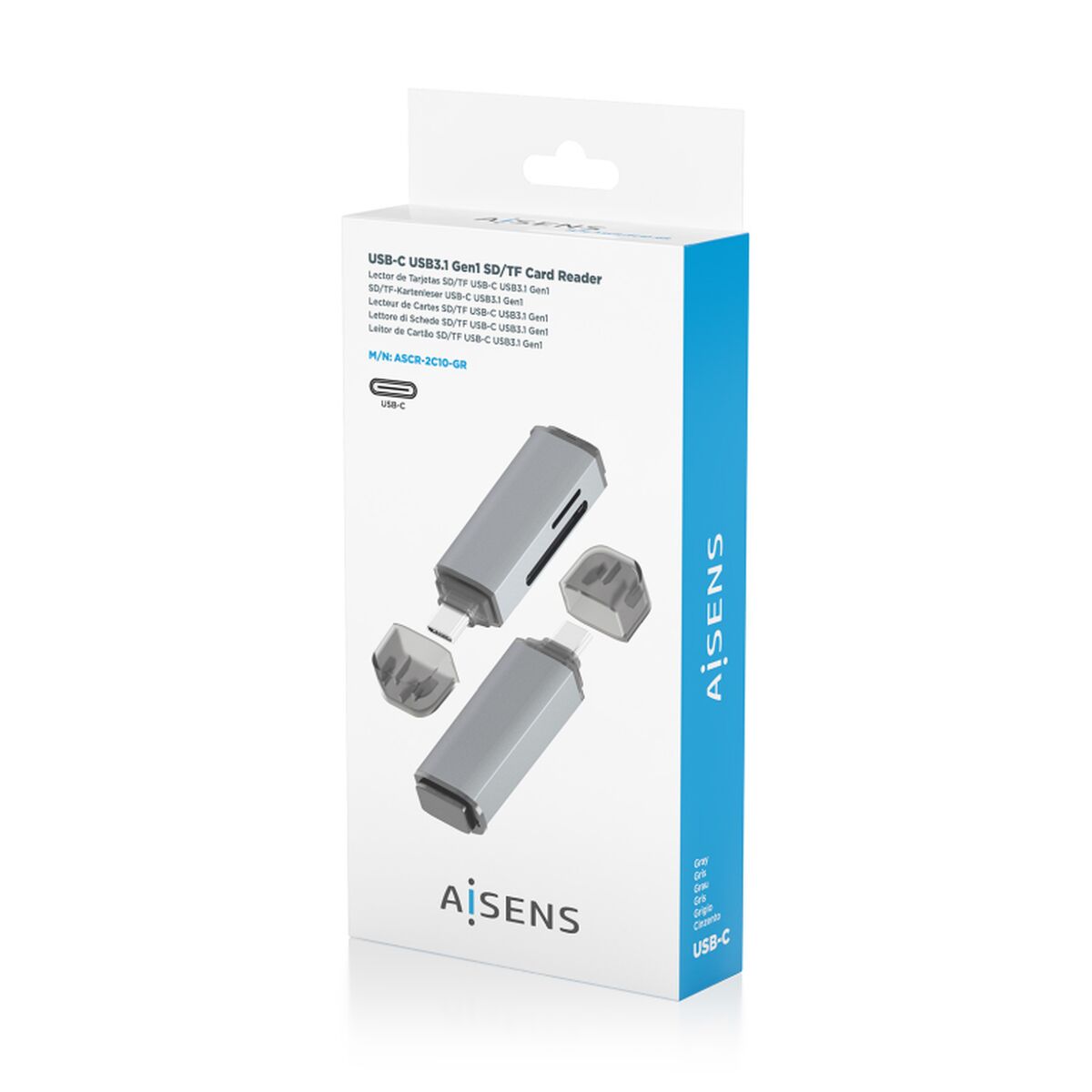 Card Reader Aisens ASCR-2C10-GR Grey
