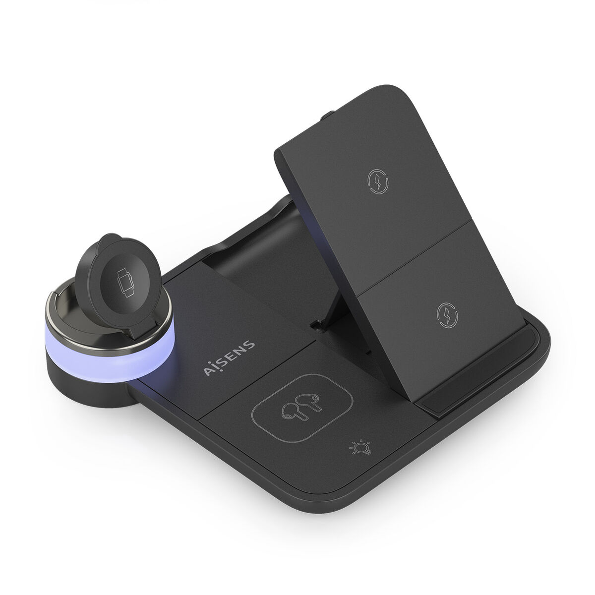 Cordless Charger Aisens 4IN1 15WACCS Black 15 W 50 W