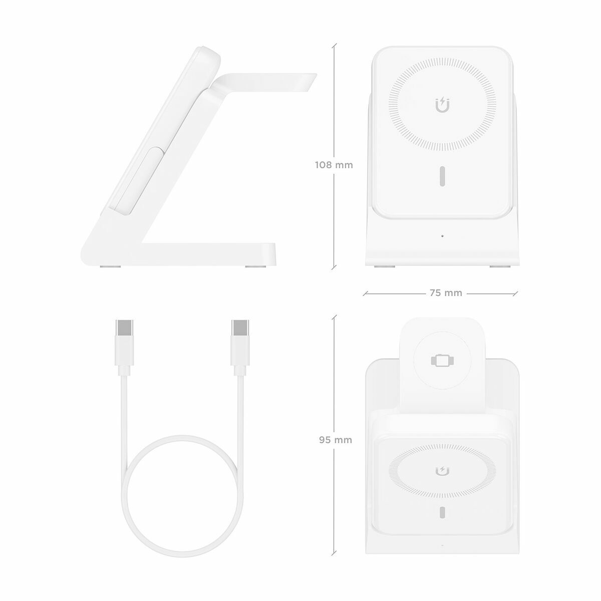 Cordless Charger Aisens ASCH-15W4WC063-W White 15 W Cordless Charger Aisens ASCH-15W4WC063-W White 15 W