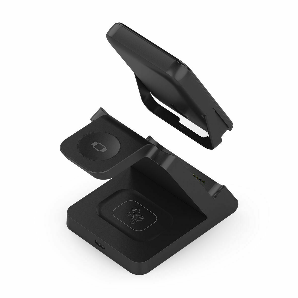 Cordless Charger Aisens USB-C 4IN1 15WACCS Black 15 W 50 W