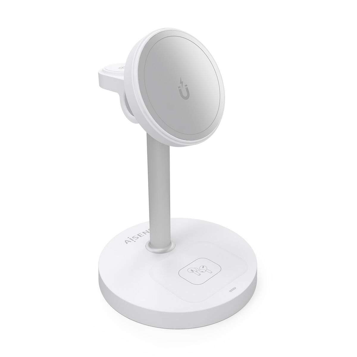 Cordless Charger Aisens ASCH-15W3WC065-W White 15 W