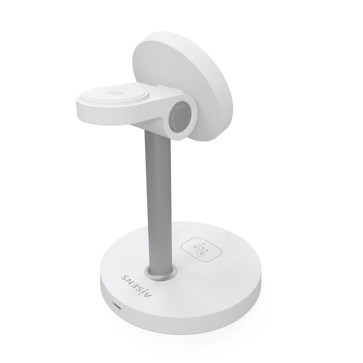 Cordless Charger Aisens ASCH-15W3WC065-W White 15 W