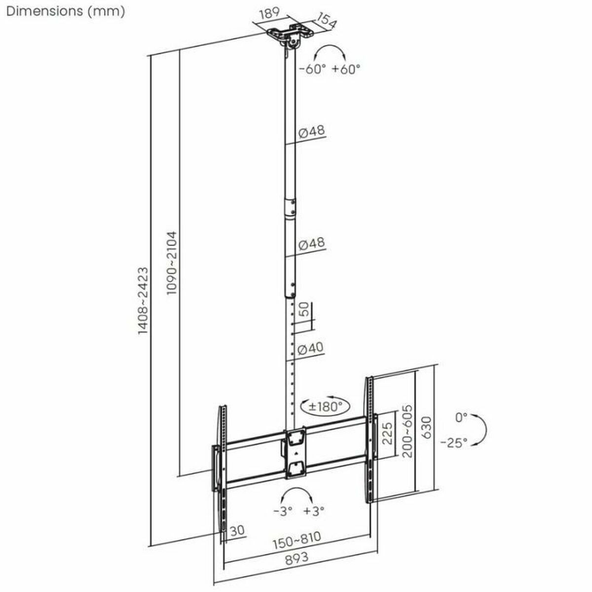 TV Mount Aisens CT100TSLE-393 100″ 80 kg