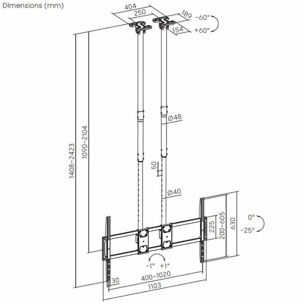 TV Mount Aisens CT120TLE-395 60″ 120 kg