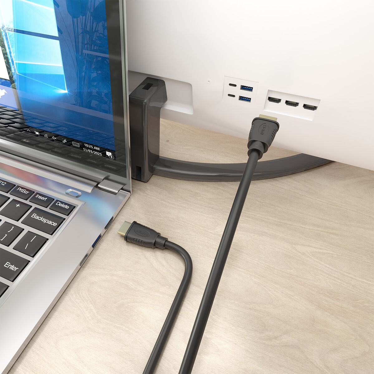 HDMI Cable Aisens A150-0957 Black 50 cm