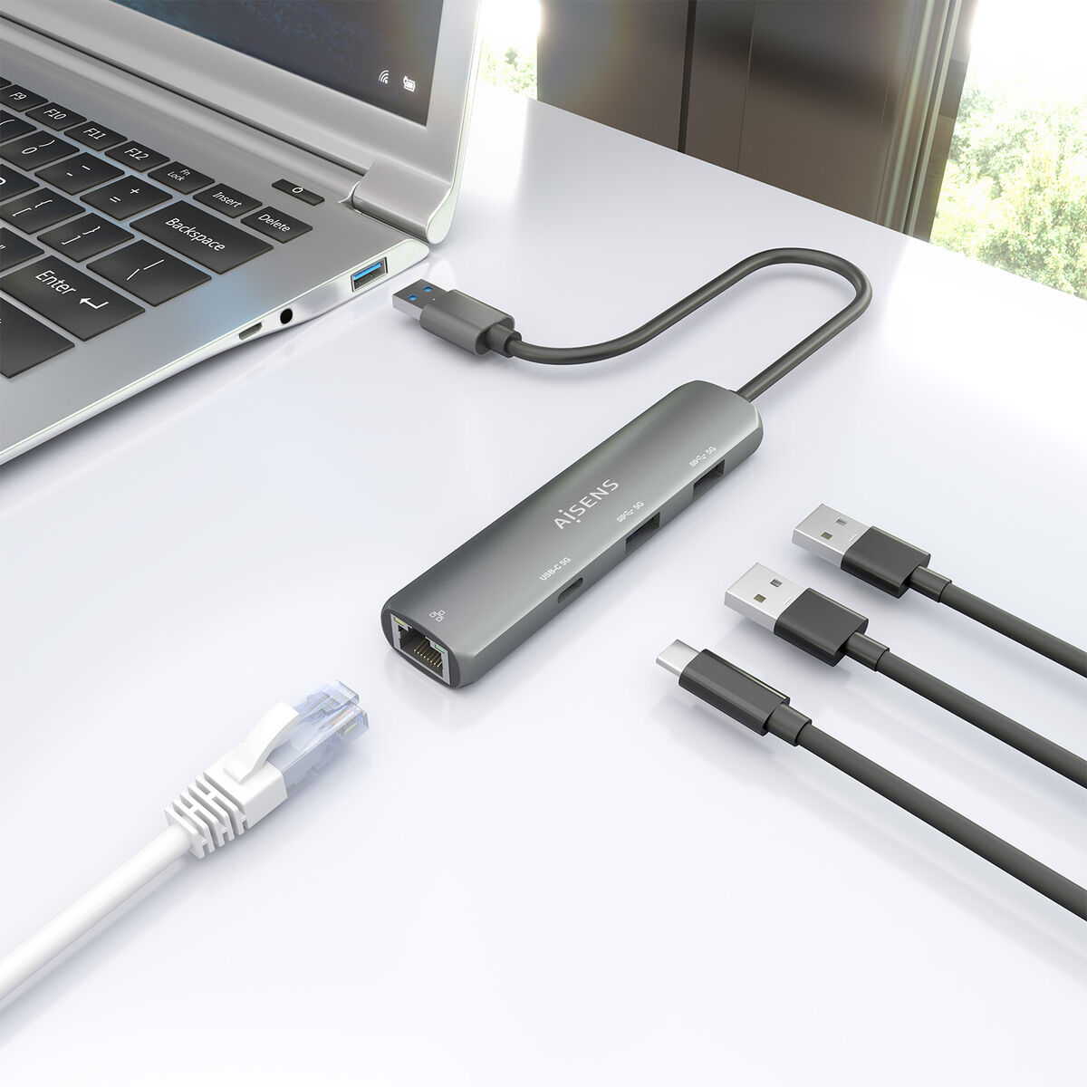 USB Hub Aisens ASUC-4P035-GR Grey USB Hub Aisens ASUC-4P035-GR Grey