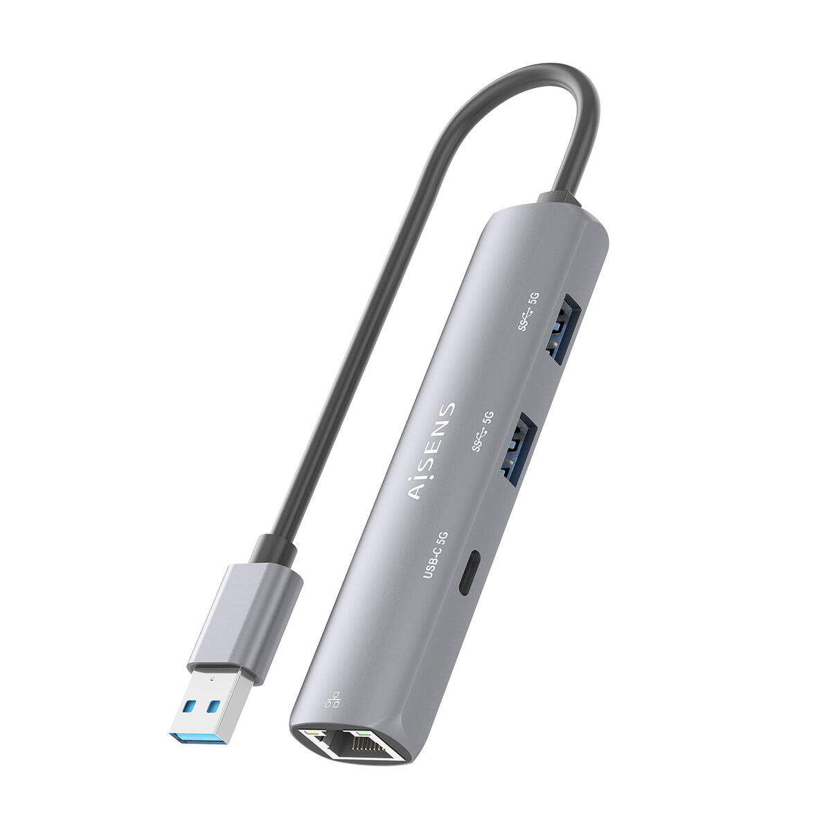 USB Hub Aisens ASUC-4P035-GR Grey