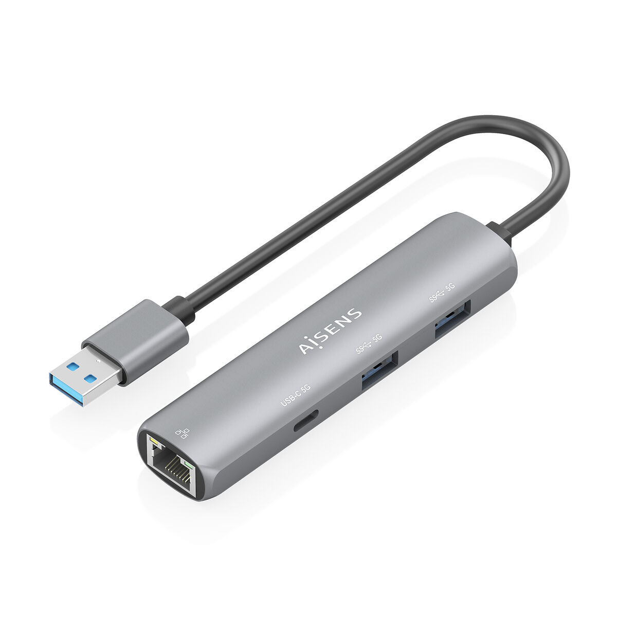USB Hub Aisens ASUC-4P035-GR Grey