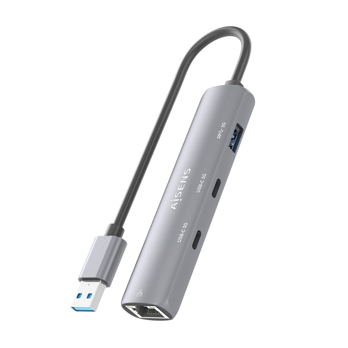 USB Hub Aisens ASUC-4P036-GR Grey
