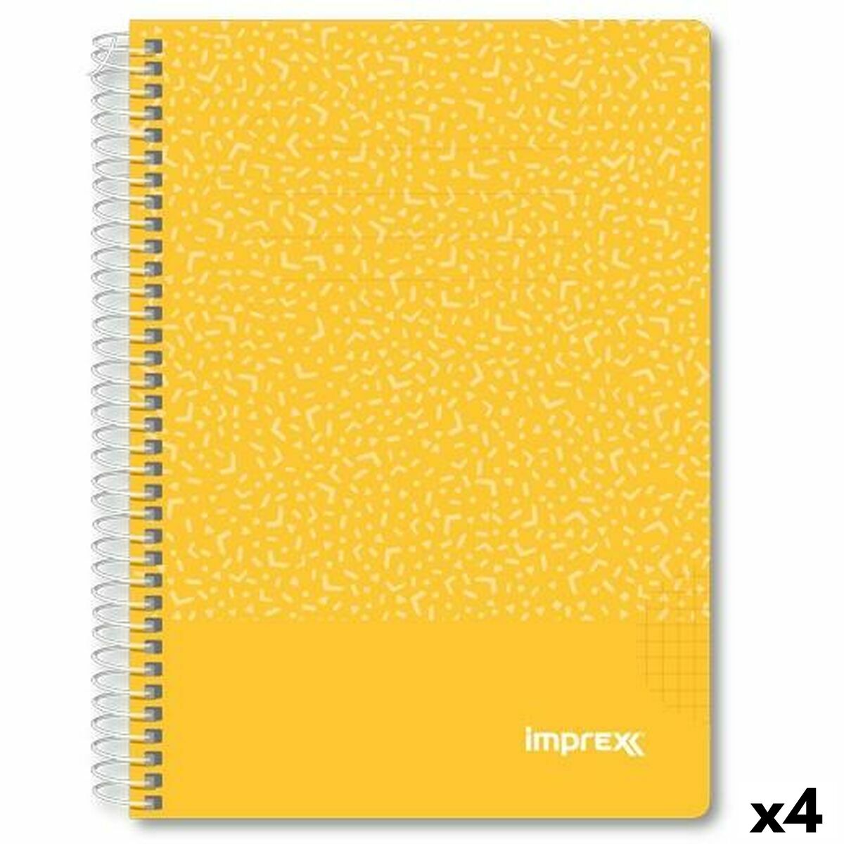 Notebook Imprex Yellow A5 80 Sheets (4 Units) Notebook Imprex Yellow A5 80 Sheets (4 Units)