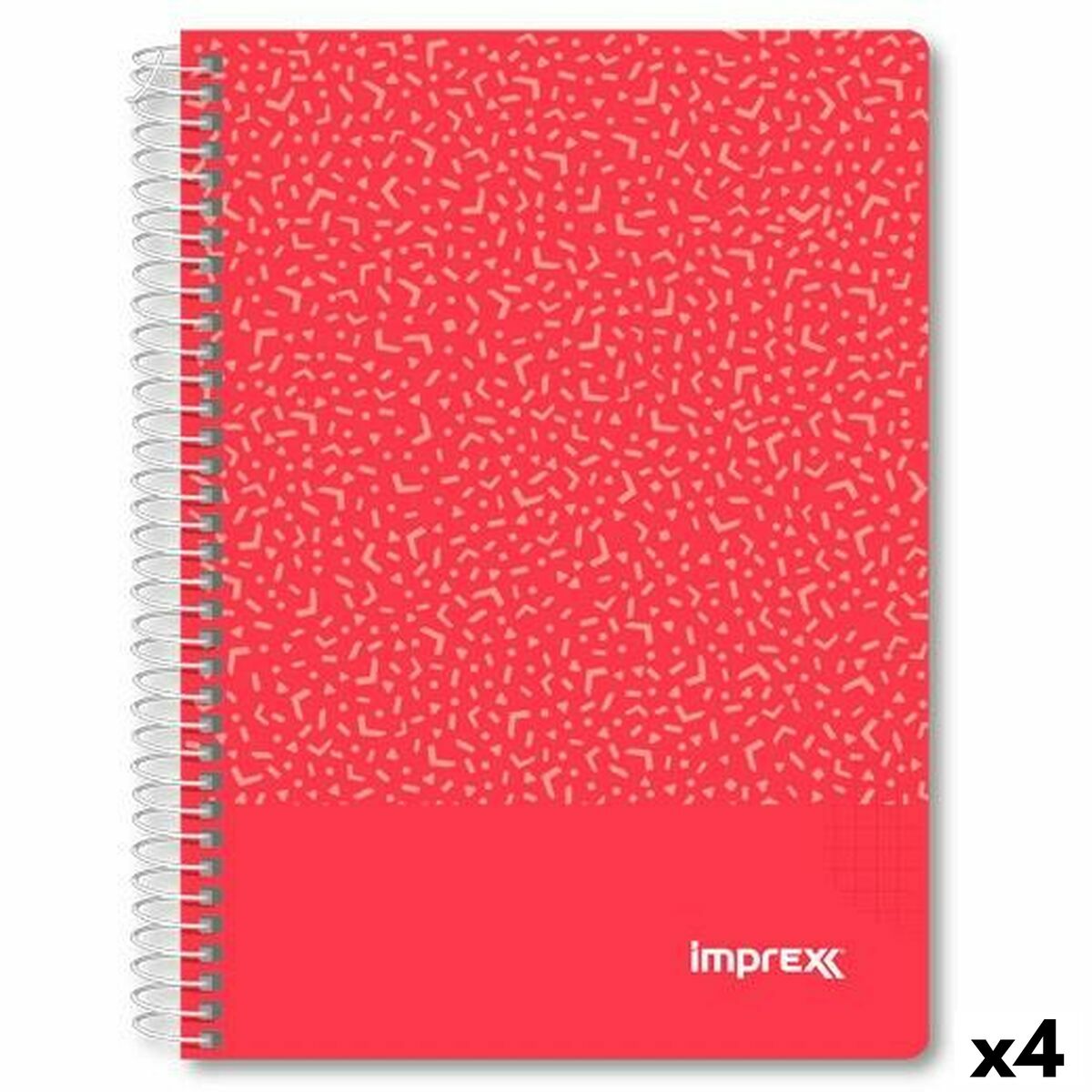 Notebook Imprex Red A5 80 Sheets (4 Units) Notebook Imprex Red A5 80 Sheets (4 Units)